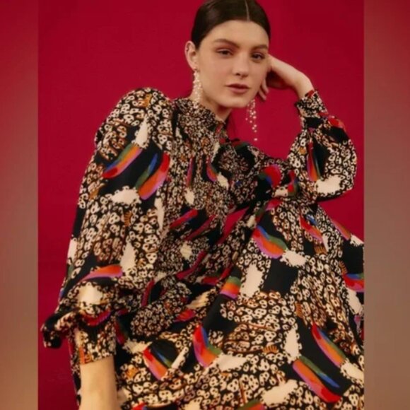 FARM Rio Dresses & Skirts - Farm Rio Leopard Toucans Midi Dress